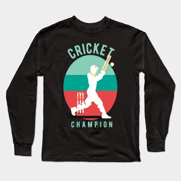 Cricket Champion Long Sleeve T-Shirt by isstgeschichte